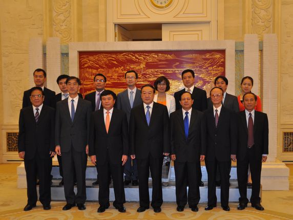Vice Chairnam Su Rong of CPPCC Meeting the Delegation