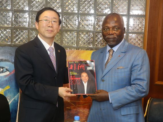 Vice President Feng Zuoku Meeting with Guy Nzouba Ndama, the president of National Assembly of Gabon